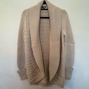 Ann Taylor Cream Knit Cardigan